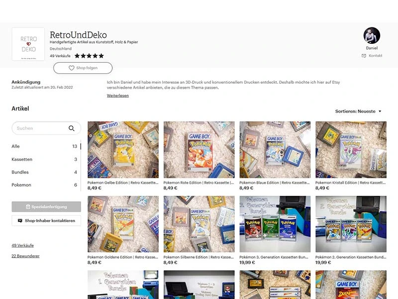 Etsy Shop Retro & Deko